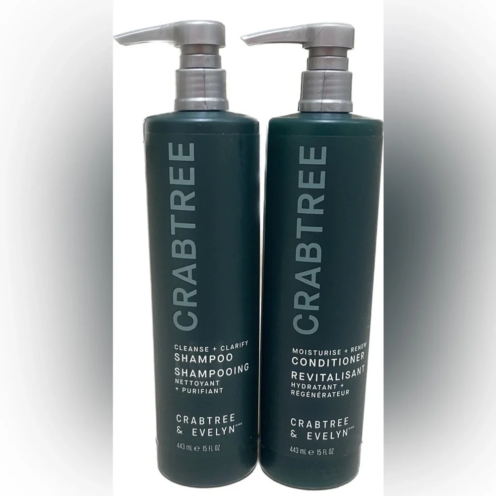 (2 Pack) CONDITIONER & SHAMPOO SET NEW CRABTREE & EVELYN - 15 fl.oz